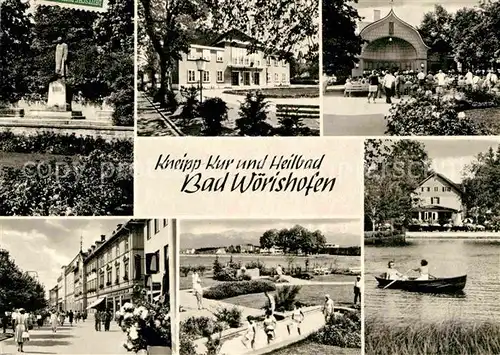 Bad Woerishofen Kneipp Denkmal Kurhaus Konzertplatz Promenade Wassertretanlage Kat. Bad Woerishofen