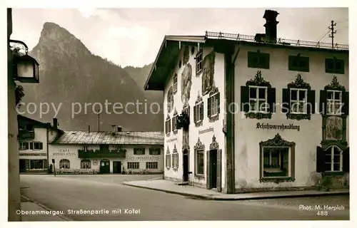 Oberammergau Ortspartie mit Kofel Kat. Oberammergau