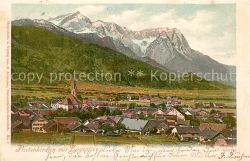 Partenkirchen mit Zugspitze Kat. Garmisch Partenkirchen