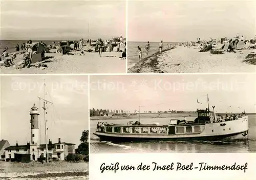 Timmendorf Insel Poel Strand Leuchtturm Fahrgastschiff Kat. Insel Poel