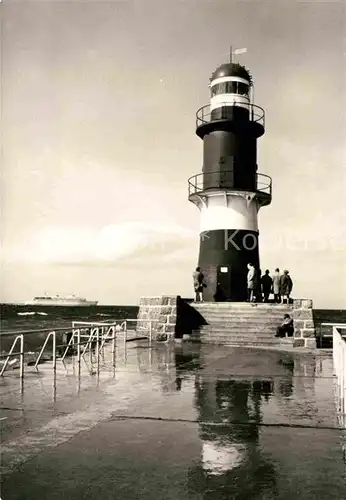 Warnemuende Ostseebad Leuchtturm Mole Kat. Rostock