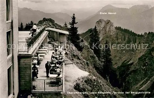 Oberammergau Laber Bergbahn Terrasse Berggaststaette Kat. Oberammergau