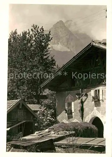 Mittenwald Bayern Teilansicht Kat. Mittenwald