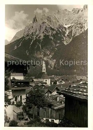 Mittenwald Bayern Panorama Kat. Mittenwald