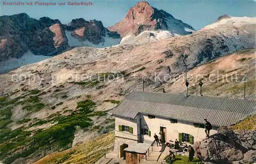 Mittenwald Bayern Knorrhuette plattspitze Gatterlkoepfe Kat. Mittenwald