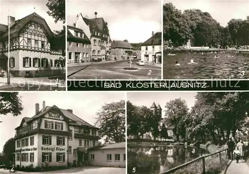 Bad Klosterlausnitz Markt Kurhotel Koeppe Schwanenteich Kat. Bad Klosterlausnitz