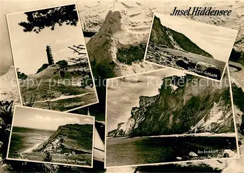 Insel Hiddensee Enddorn Steilkueste Swanti Leuchtturm Kat. Insel Hiddensee