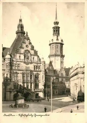 Dresden Schlossplatz Georgentor Kat. Dresden Elbe