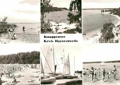 Knappensee Oberlausitz Segelboote Maukendorfer Strand Koblenzer Bucht Kat. Lohsa