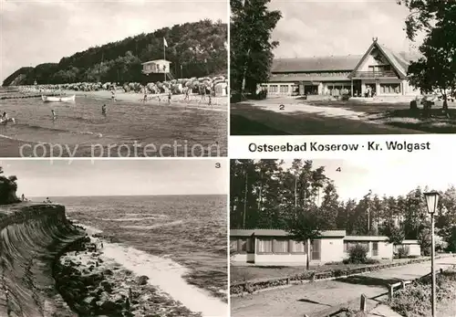 Koserow Ostseebad Usedom Strand Forstferienobjekt Damerow Streckelbergmauer Kat. Koserow