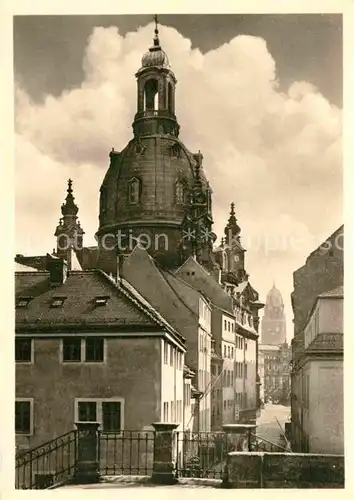 Dresden Muenzgasse Frauenkirche Rathaus Kat. Dresden Elbe