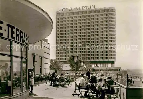 Warnemuende Ostseebad Kurhausterrasse Hotel Neptun Kat. Rostock