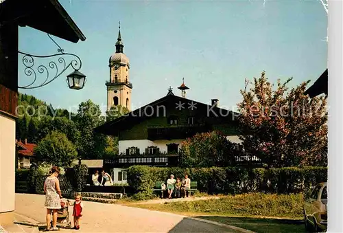 Kiefersfelden Drei Brunnen Weg mit Pfarrkirche Kat. Kiefersfelden