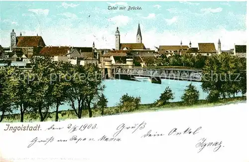 Ingolstadt Donau Bruecke Kat. Ingolstadt