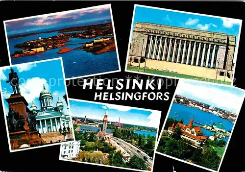 Helsinki Panorama Palast Denkmal Teilansichten Kat. Helsinki