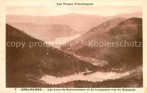 Gerardmer Vosges Les Lacs de Retournemer et de Longemer vus du Hohneck Kat. Gerardmer