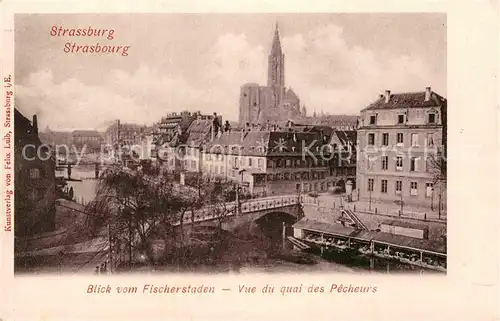 Strasbourg Alsace Vue du Quai des Pecheurs  Kat. Strasbourg