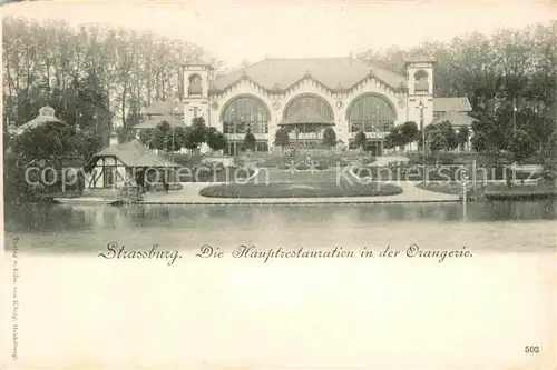 Strassburg Elsass Hauptrestauration Orangerie  Kat. Strasbourg