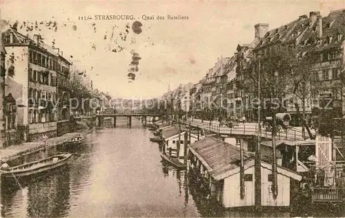 Strasbourg Alsace Quai des Bateliers  Kat. Strasbourg