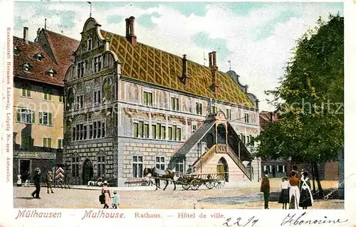 Mulhouse Muehlhausen Rathaus Hotel de Ville  Kat. Mulhouse