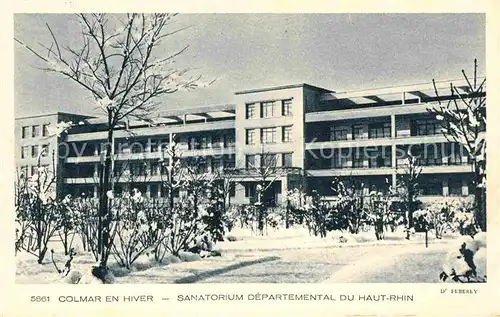 Colmar Haut Rhin Elsass Hiver Sanatorium Departemental du Haut Rhin  Kat. Colmar