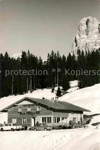 Welschnofen Suedtirol Restaurant Bar Frommer Alm Kat. Nova Levante