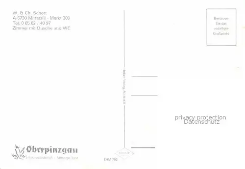 Mittersill Oberpinzgau W. und Ch. Schett Wohnhaus Kat. Mittersill