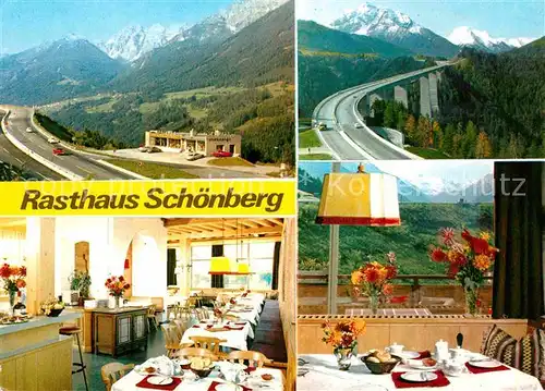 Tirol Region Rasthaus Schoenberg an der Brennerautobahn Kat. Innsbruck