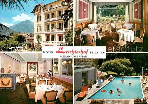Obermais Meran Hotel Lichterhof Speiseraum Pool 