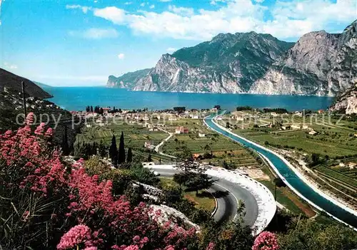 Torbole Lago di Garda Panorama Nago Strasse Kat. Italien