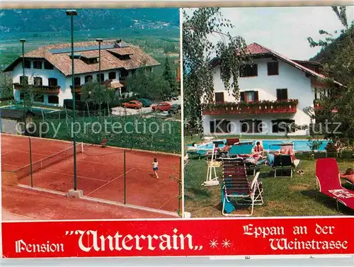 Eppan Suedtirol Pension Unterrain Doppelkarte Kat. Italien