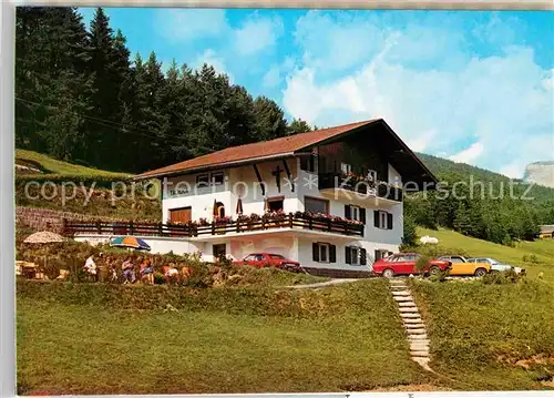 St Ulrich Groeden Tirol Pension Talblick Doppelkarte Kat. Salten Schlern