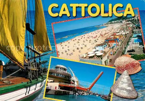 Cattolica Riviera Adriatica Strand Segelschiff Restaurant Kat. Cattolica