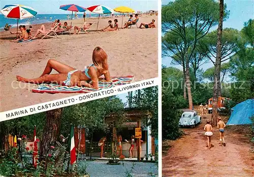 Marina di Castagneto Donoratico International Camping Etruria Spiaggia Strand Kiosk Kat. Italien