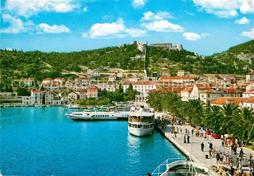 Hvar Faehrhafen Panorama Kat. Kroatien