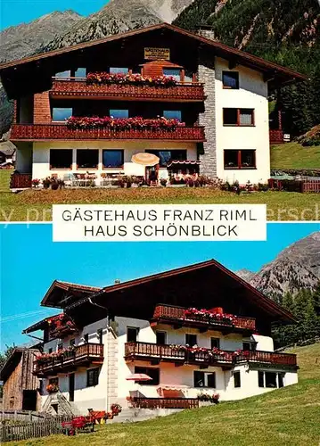 Soelden oetztal Gaestehaus Franz Riml Haus Schoenblick Kat. Soelden