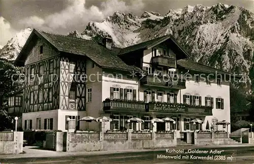 Mittenwald Karwendel Tirol Kurhotel Goldener Adler Kat. Schwaz