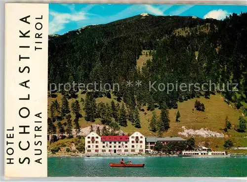 Achenkirch Hotel Scholastika Doppelkarte Kat. Achenkirch am Achensee