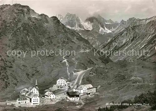 St Christoph Arlberg Wintersportplatz im Sommer Alpenpanorama Kat. St. Anton am Arlberg