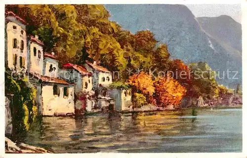 Lugano Lago di Lugano Sehenswuerdigkeit Kuenstlerkarte