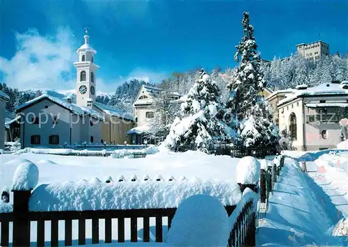 Sils Maria Graubuenden mit Waldhaus Dorfidyll Kat. Sils Maria