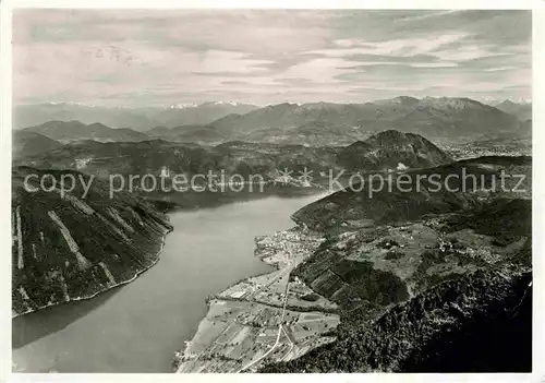 Monte Generoso Vista sul Lago di Lugano dalla Stazione Bellavista Luganersee Alpenpanorama Kat. Monte Generoso