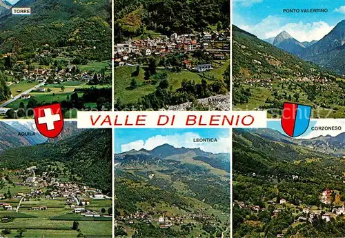 Blenio Valle Aquila Ponto Valentino TorreLeontica Corzoneso Kat. Olivone