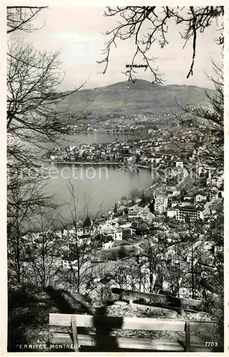 Territet Montreux Blick auf den Genfersee Kat. Montreux