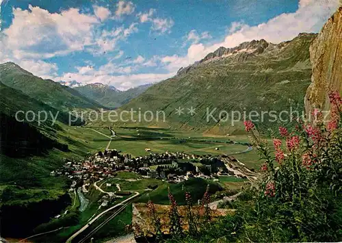 Andermatt Gesamtansicht mit Alpenpanorama Kat. Andermatt