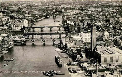 London Aerial view of Tower Bridge Thames Kat. City of London