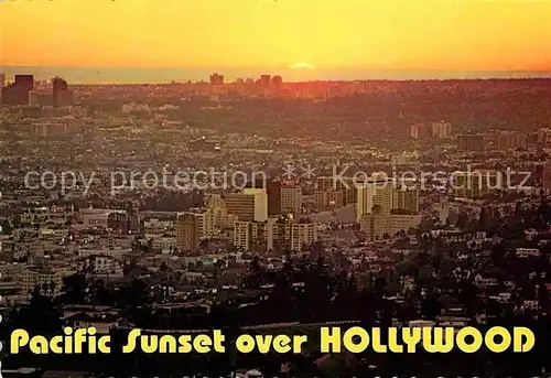 Hollywood California Pacific Sunset Panorama Kat. Los Angeles United States