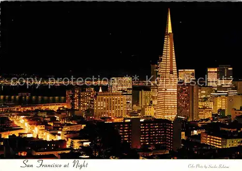 San Francisco California Financial district at night Kat. San Francisco