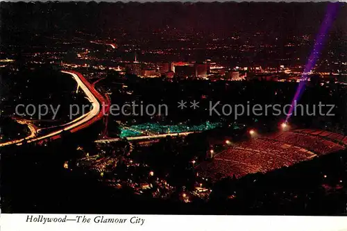 Hollywood California Night view from Mulholland Drive Kat. Los Angeles United States
