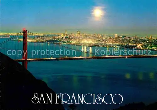 San Francisco California A moonlight night Kat. San Francisco
